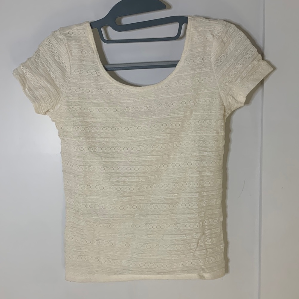 Aeropostale White Lace Shirt